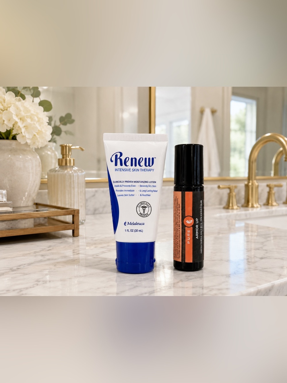 Melaleuca Duo: Renew Lotion + Armor Up Roll-On - New!